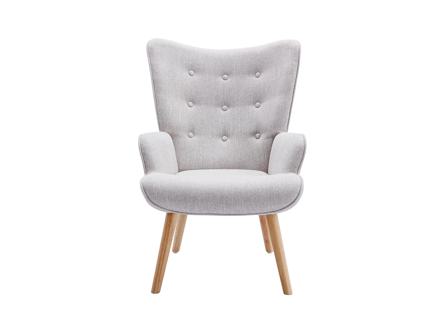 Fauteuil en tissu gris clair VATELY