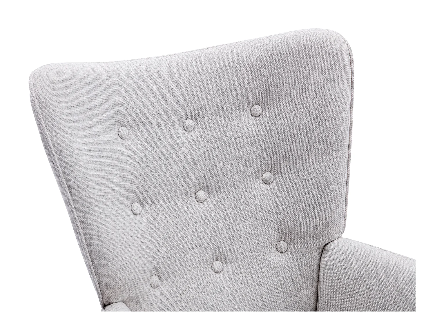 Fauteuil en tissu gris clair VATELY