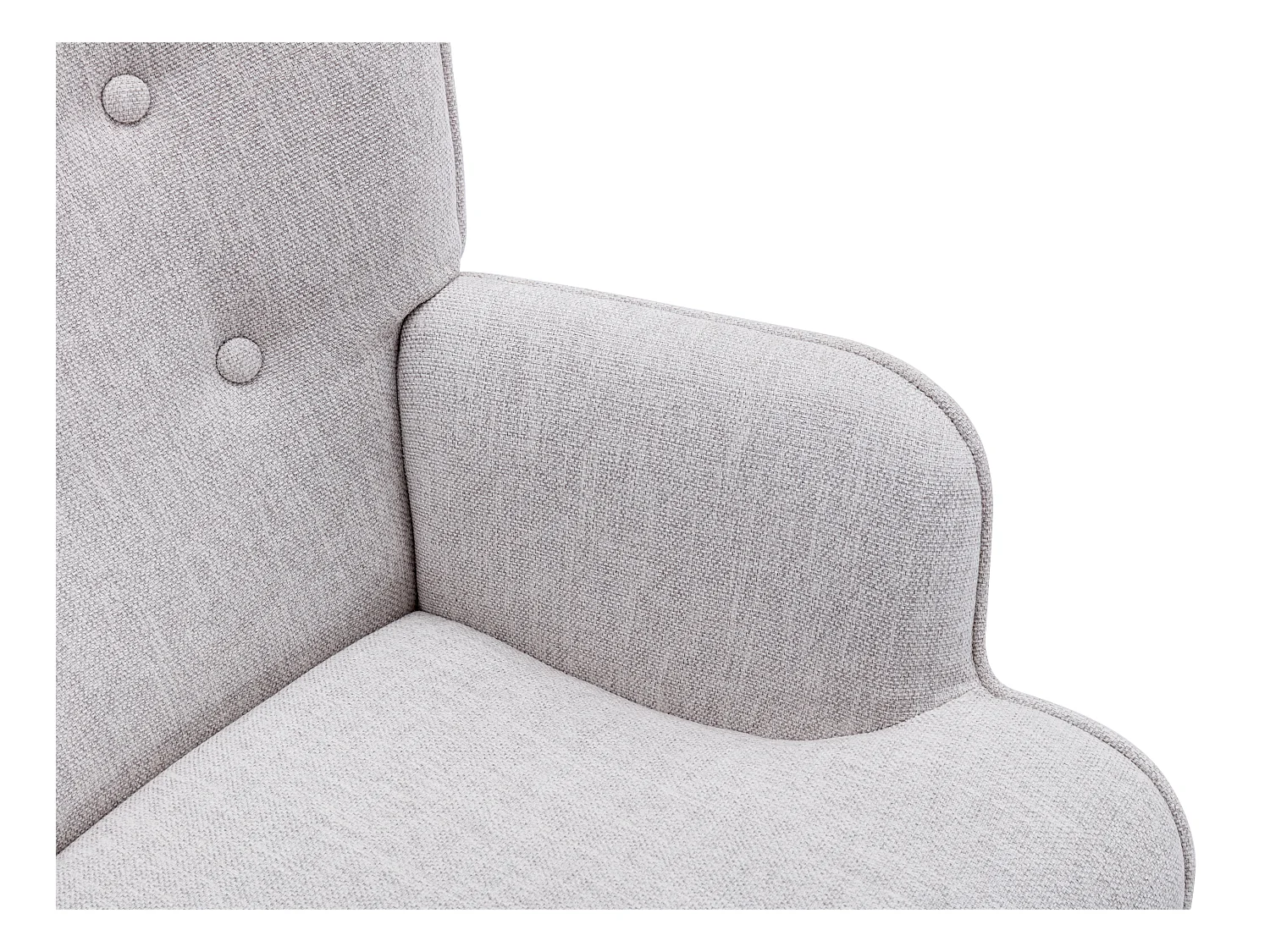 Fauteuil en tissu gris clair VATELY