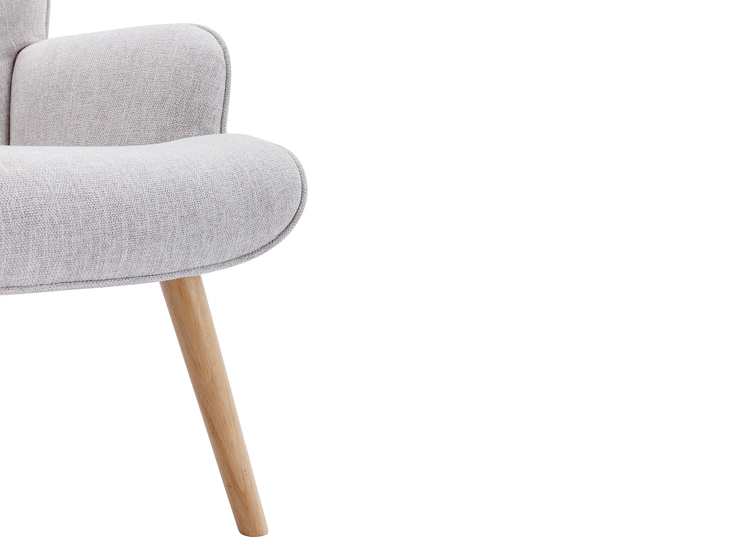 Fauteuil en tissu gris clair VATELY