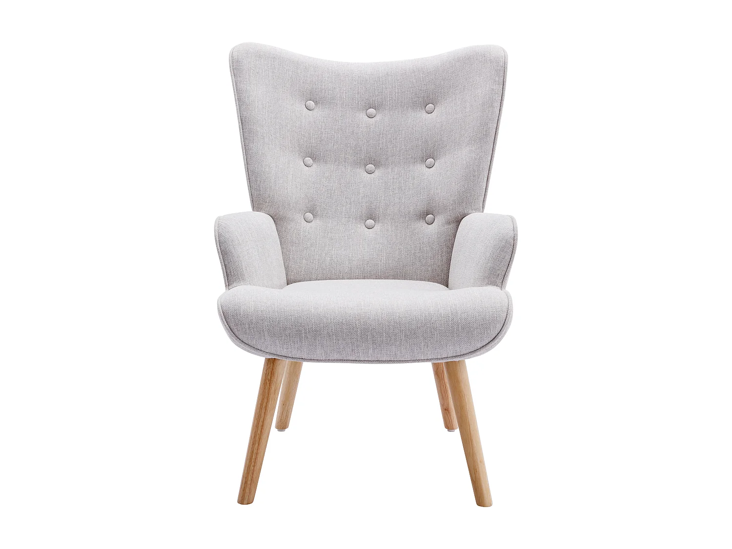 Fauteuil en tissu gris clair VATELY