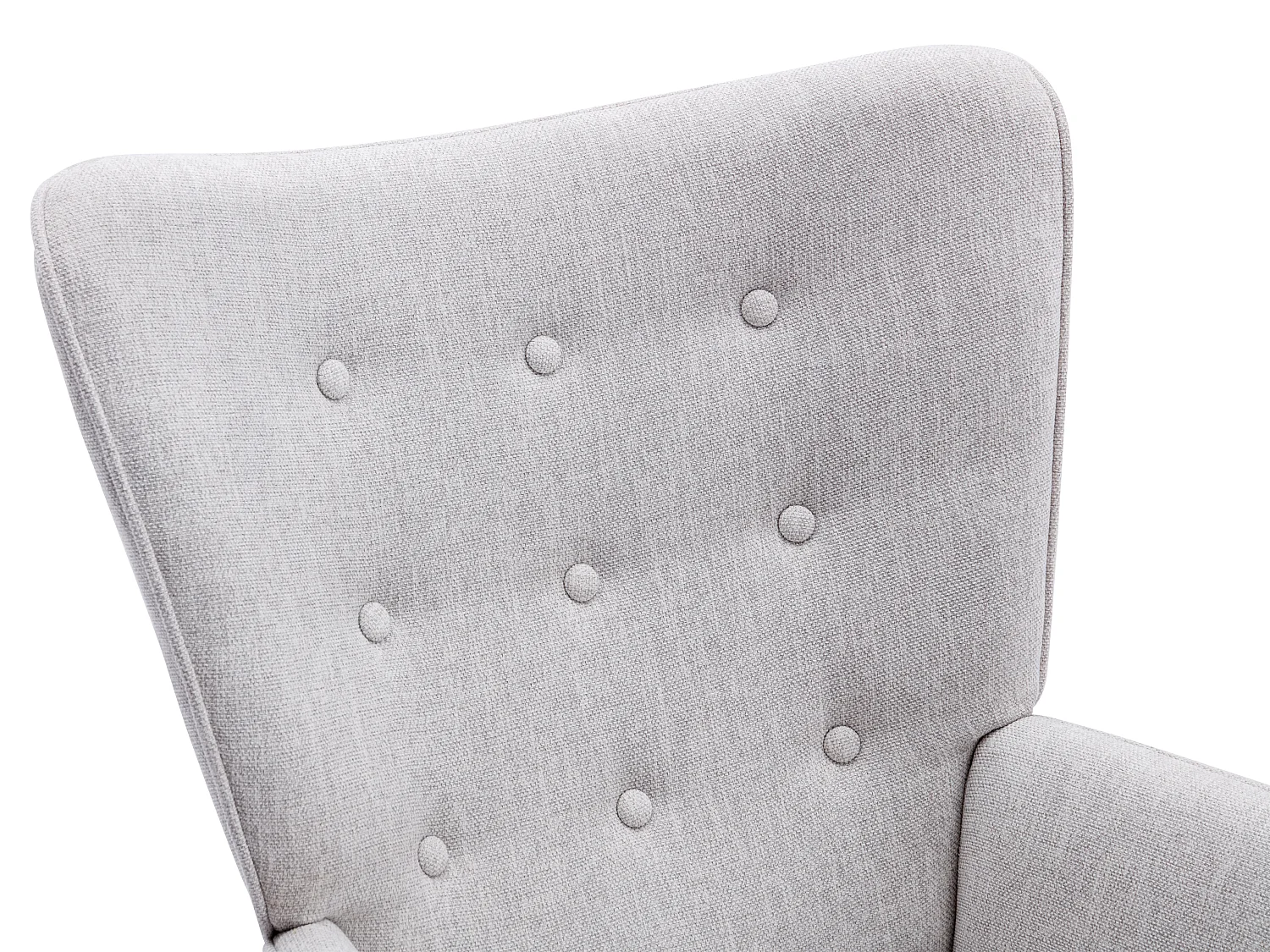 Fauteuil en tissu gris clair VATELY
