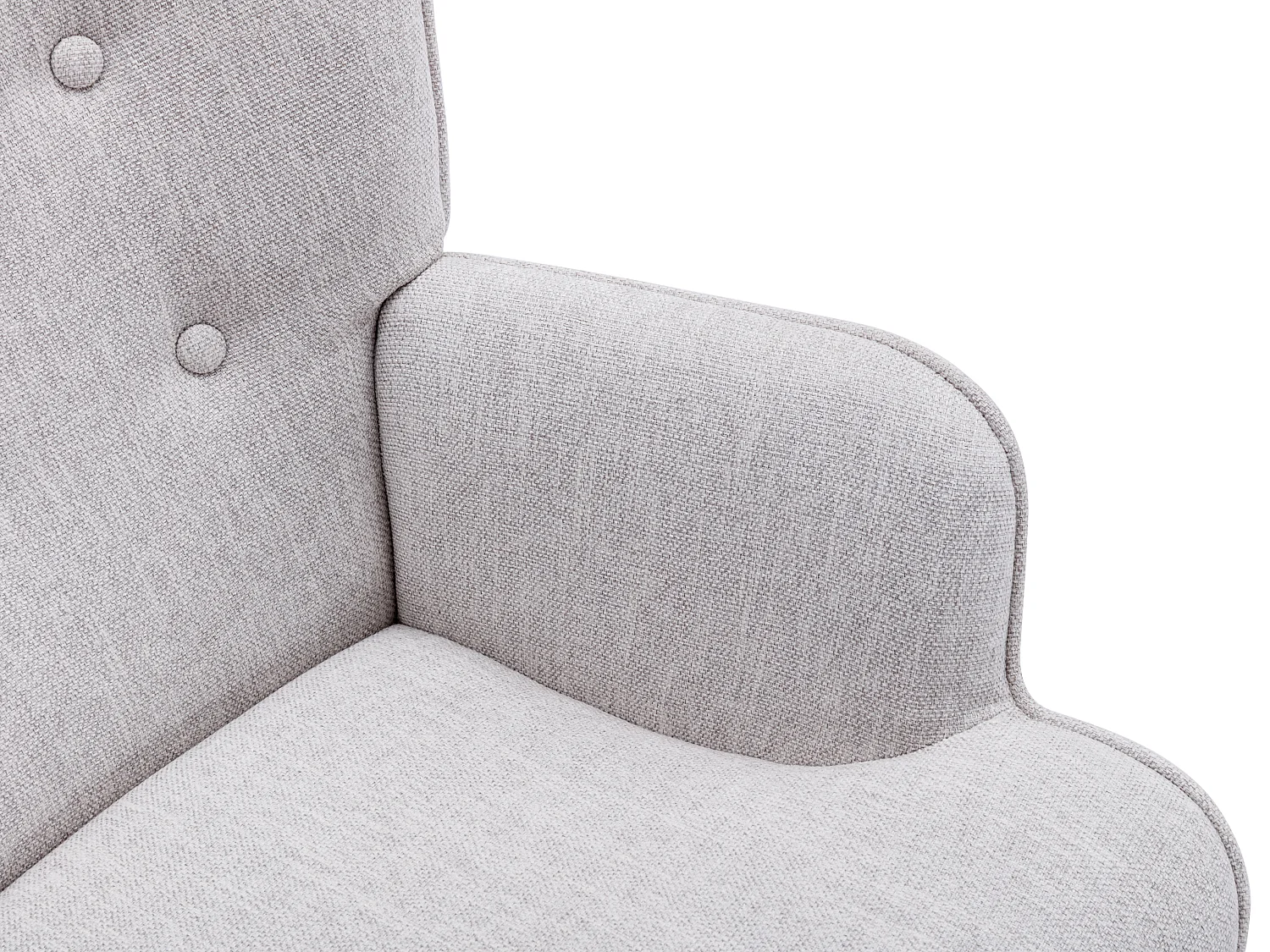 Fauteuil en tissu gris clair VATELY