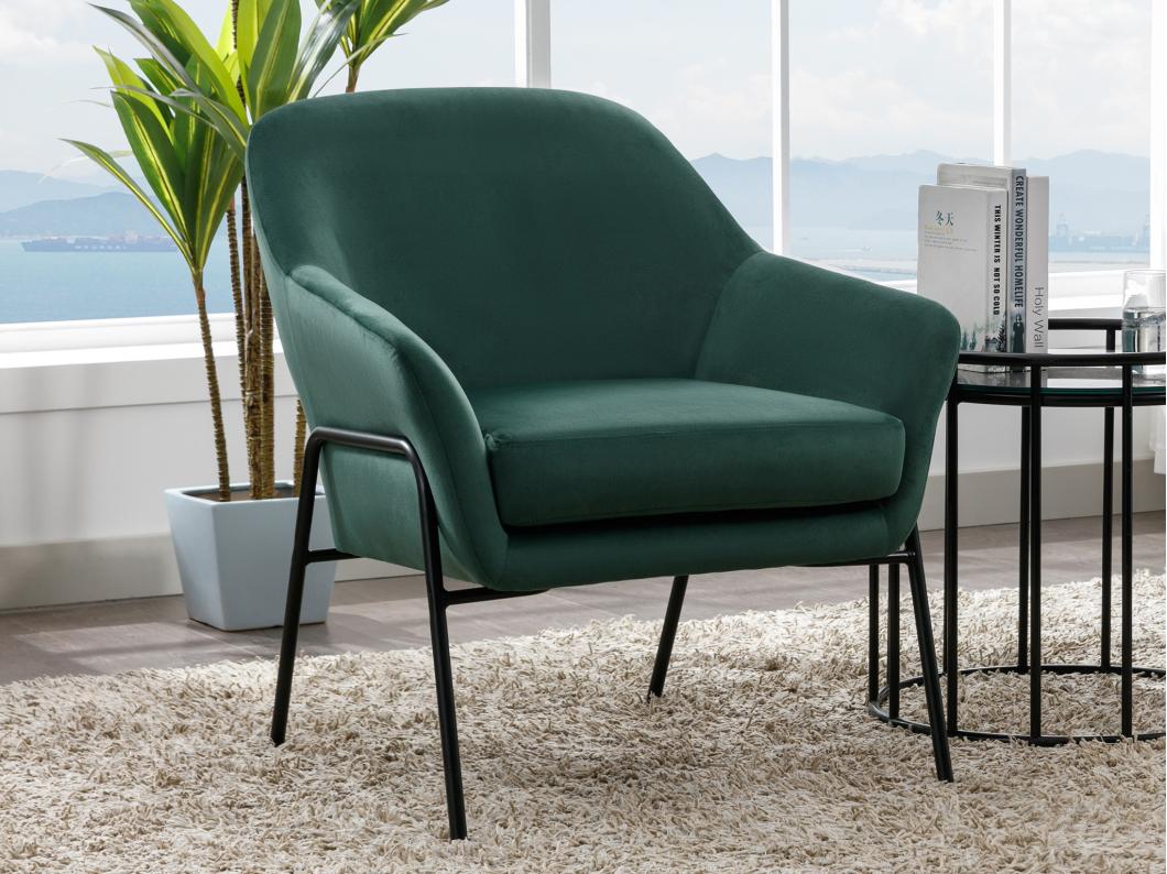 Poltrona in Velluto Verde abete - CERITA