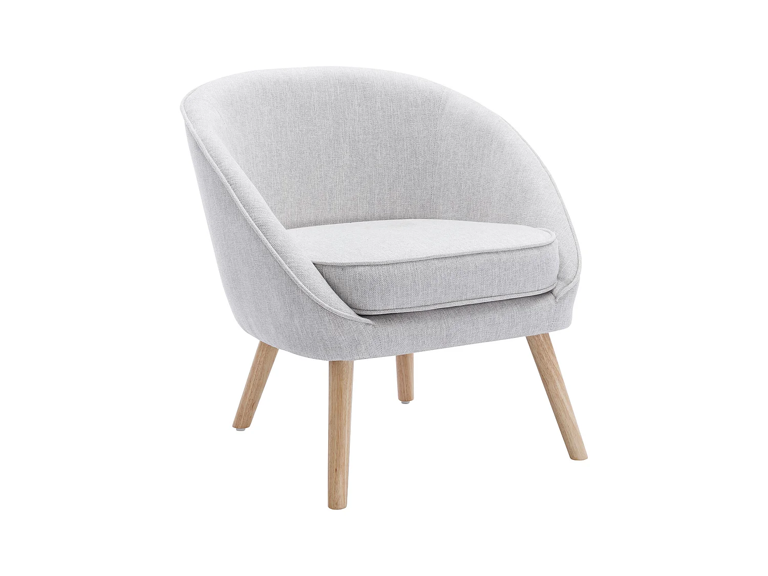 Fauteuil en tissu gris clair LINDALE