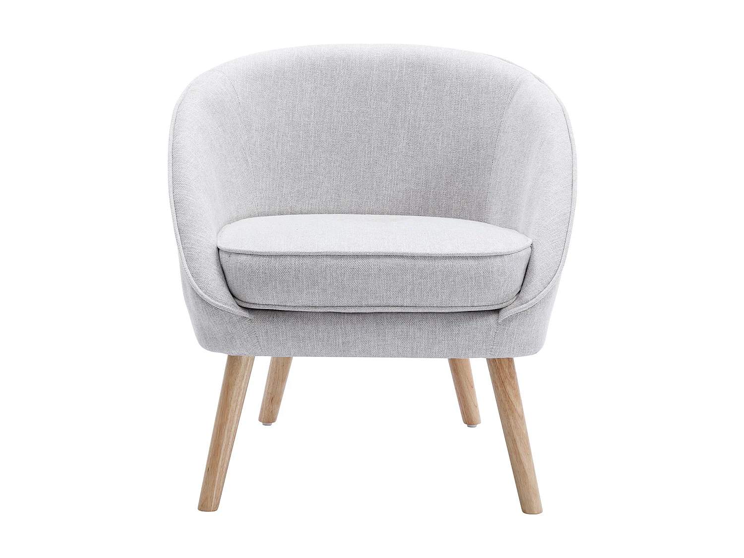 Lænestol i lysegrå stof LINDALE