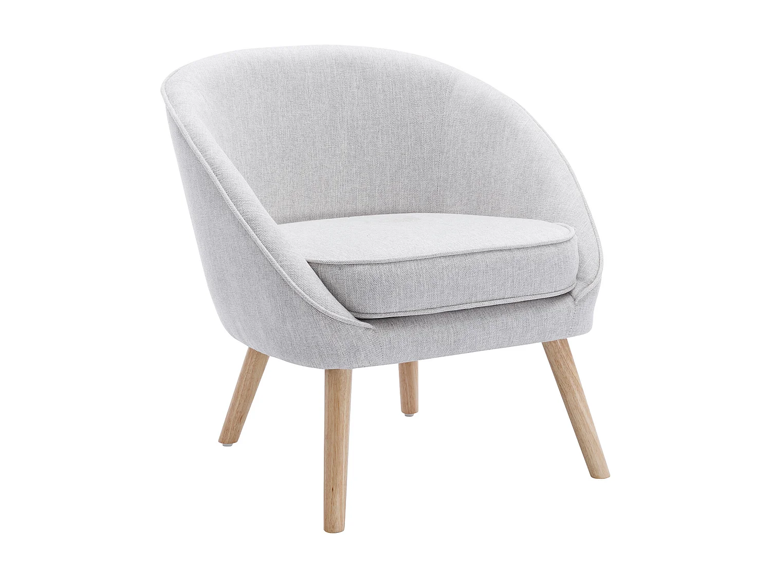 Lænestol i lysegrå stof LINDALE