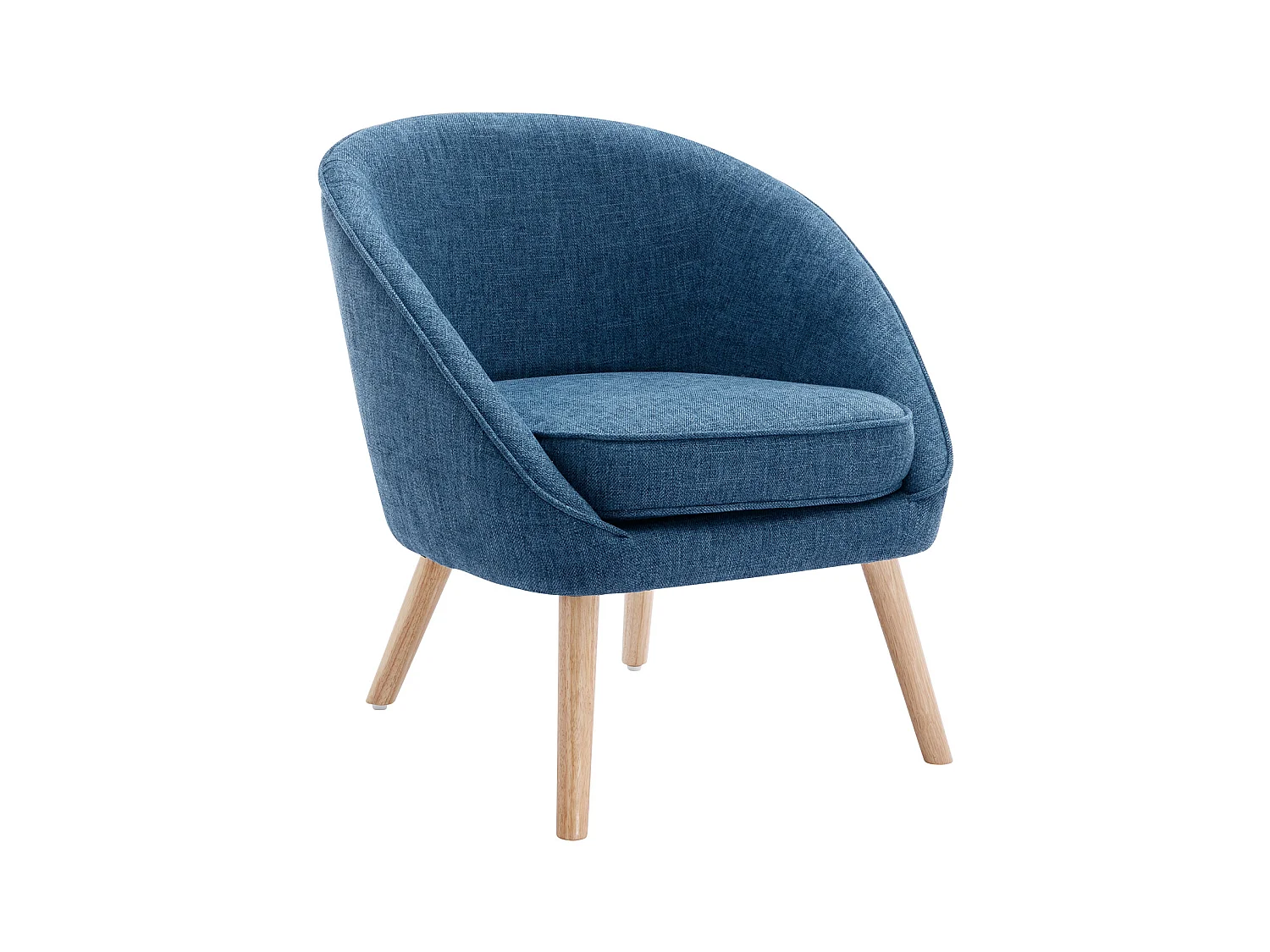 Blauwe stoffen fauteuil LINDALE