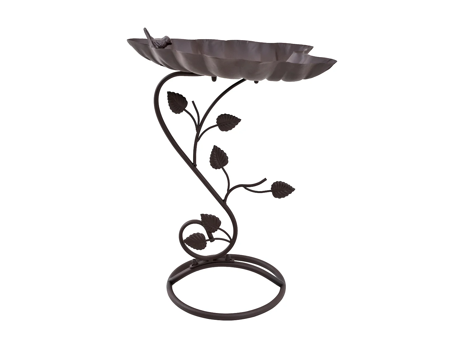 Bain d'oiseaux abreuvoir pour oiseaux dim. 38,5L x 31l x 54H cm métal bronze antique