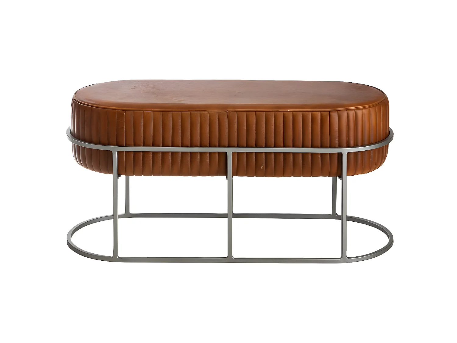 Banco redondeado en cuero Gaby