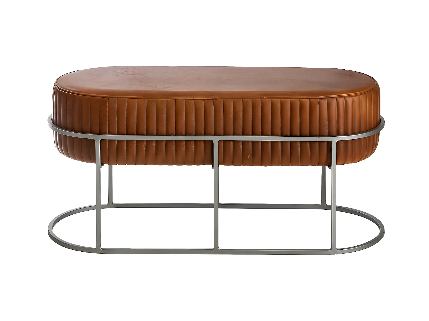 Banco redondeado en cuero Gaby