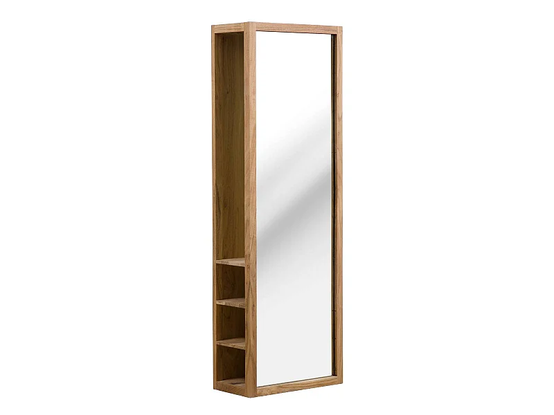 Miroir avec rangements bois d'acacia Salta