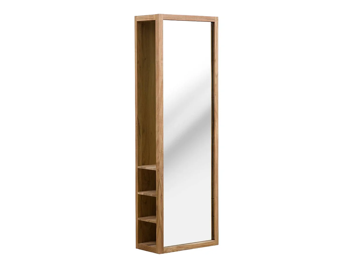 Miroir avec rangements bois d'acacia Salta