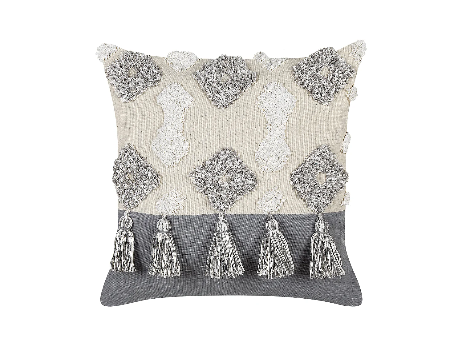 Zestaw 2 poduszek dekoracyjnych ALOCASIA Bawełna 45 x 45 cm Beżowy Wzór geometryczny