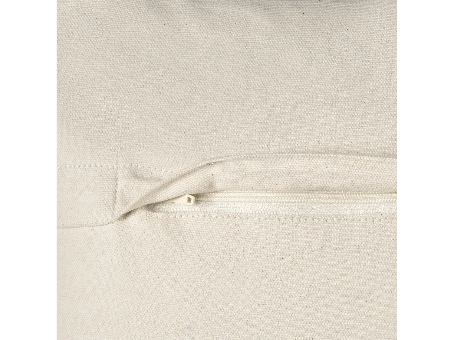 Conjunto de 2 almofadas decorativas ALOCASIA Algodão 45 x 45 cm Creme Padrão geométrico