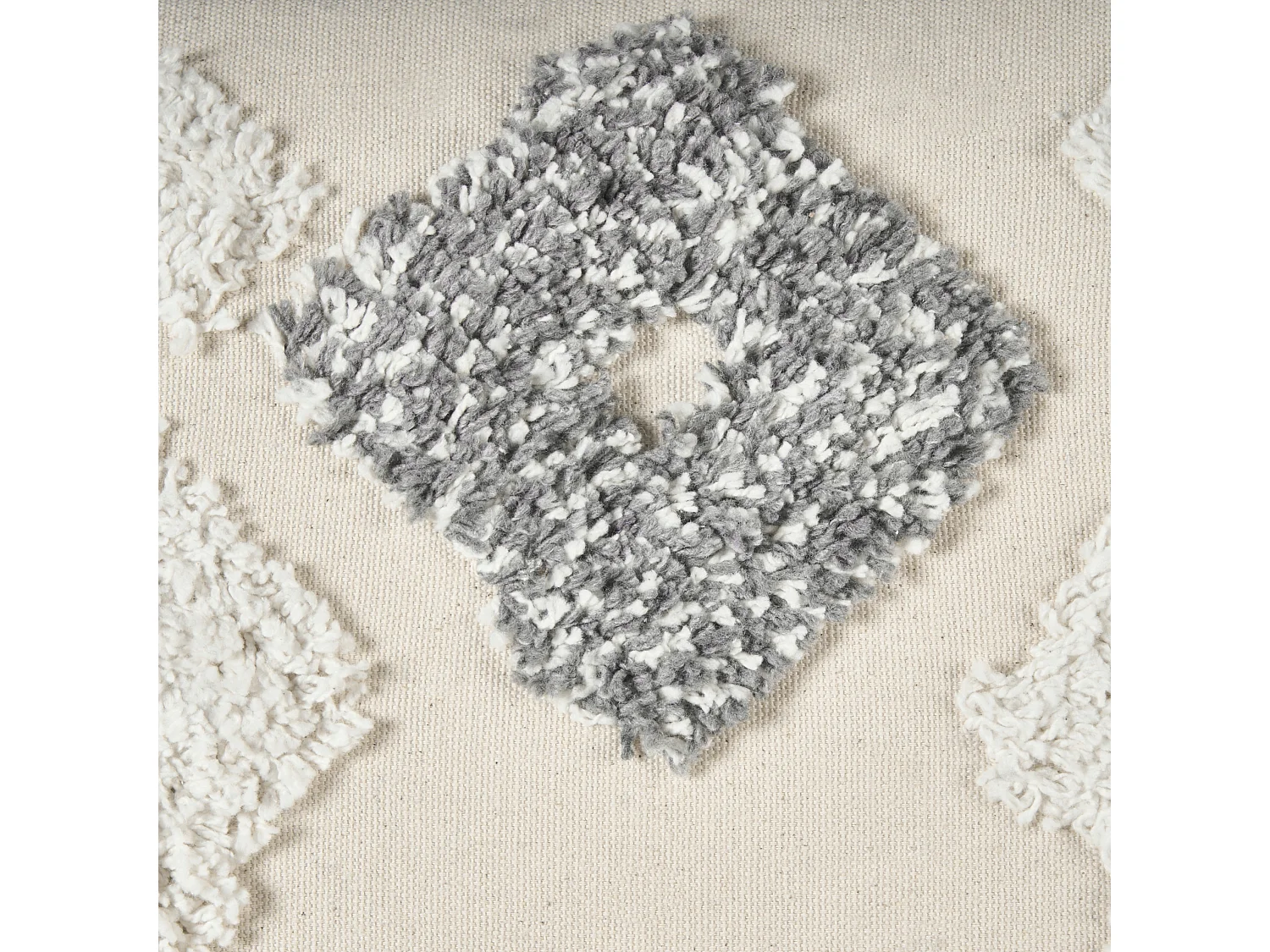 Set di 2 cuscini ALOCASIA Cotone 45 x 45 cm Beige Trama geometrica