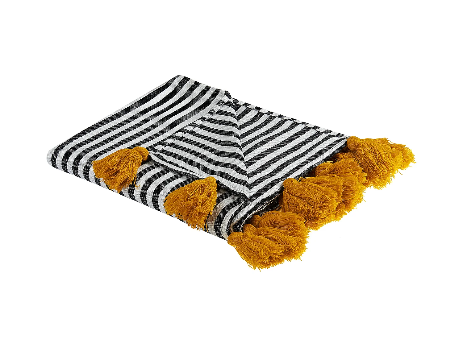 Koc SUNWAL 130 x 170 cm Czarny/ biały