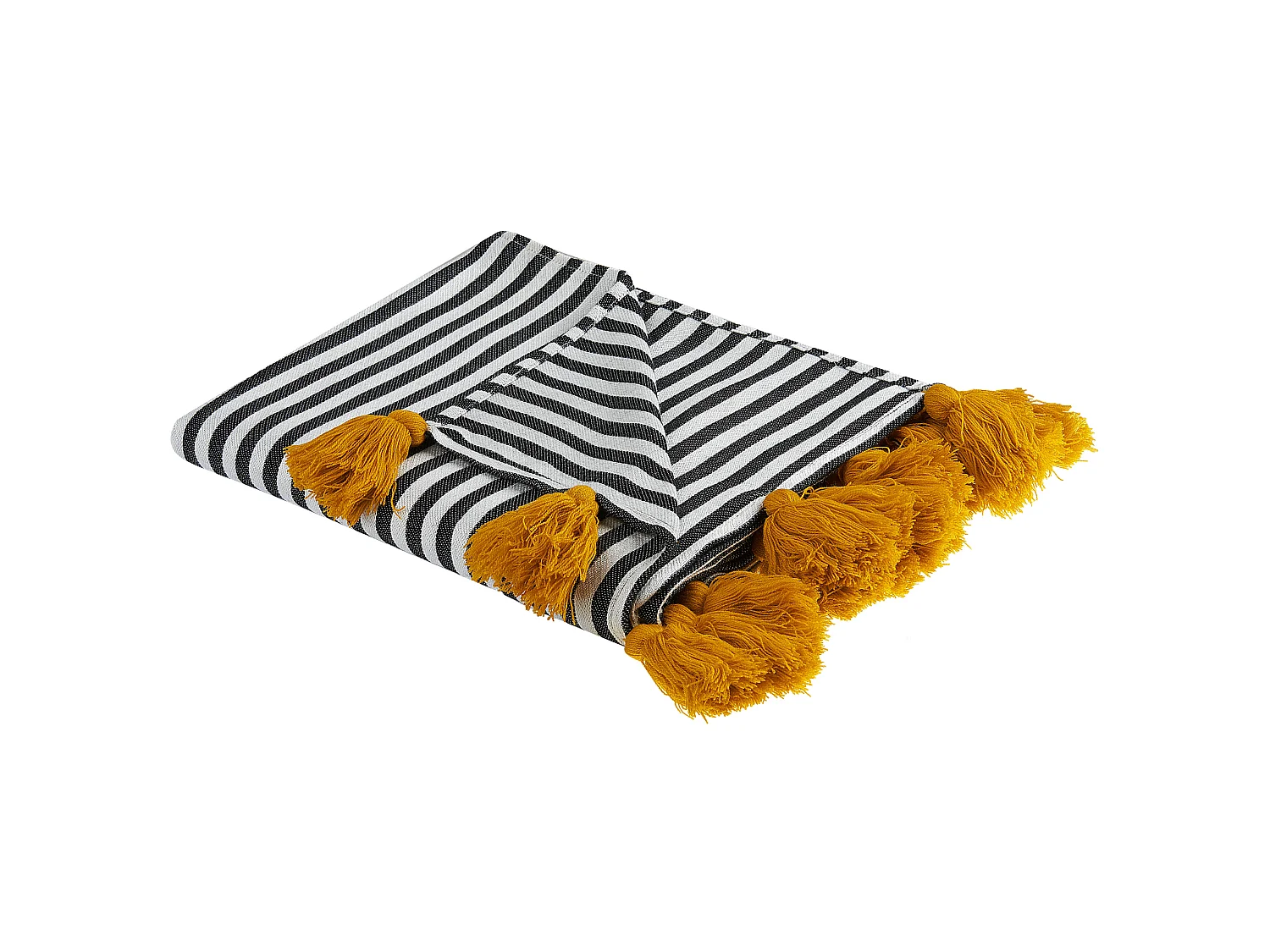 Blanket SUNWAL Fabric 130 x 170 cm Black/ White