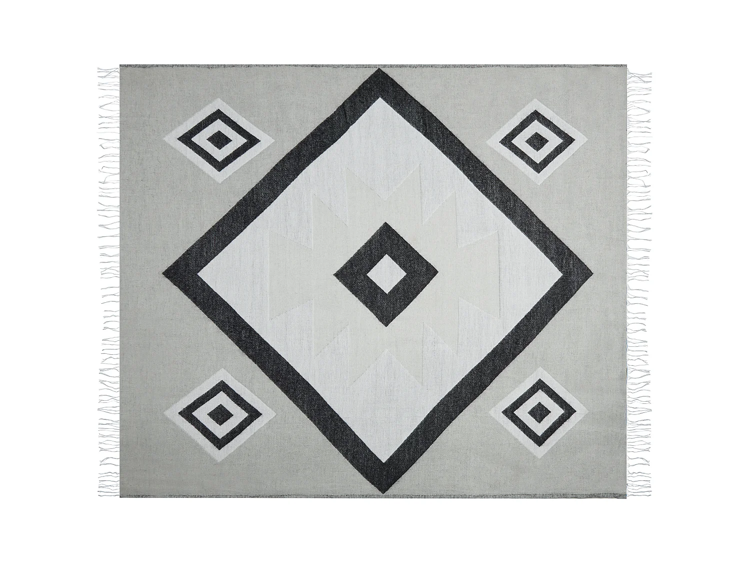 Kuscheldecke KATTIKE Stoff 130 x 170 cm Grau