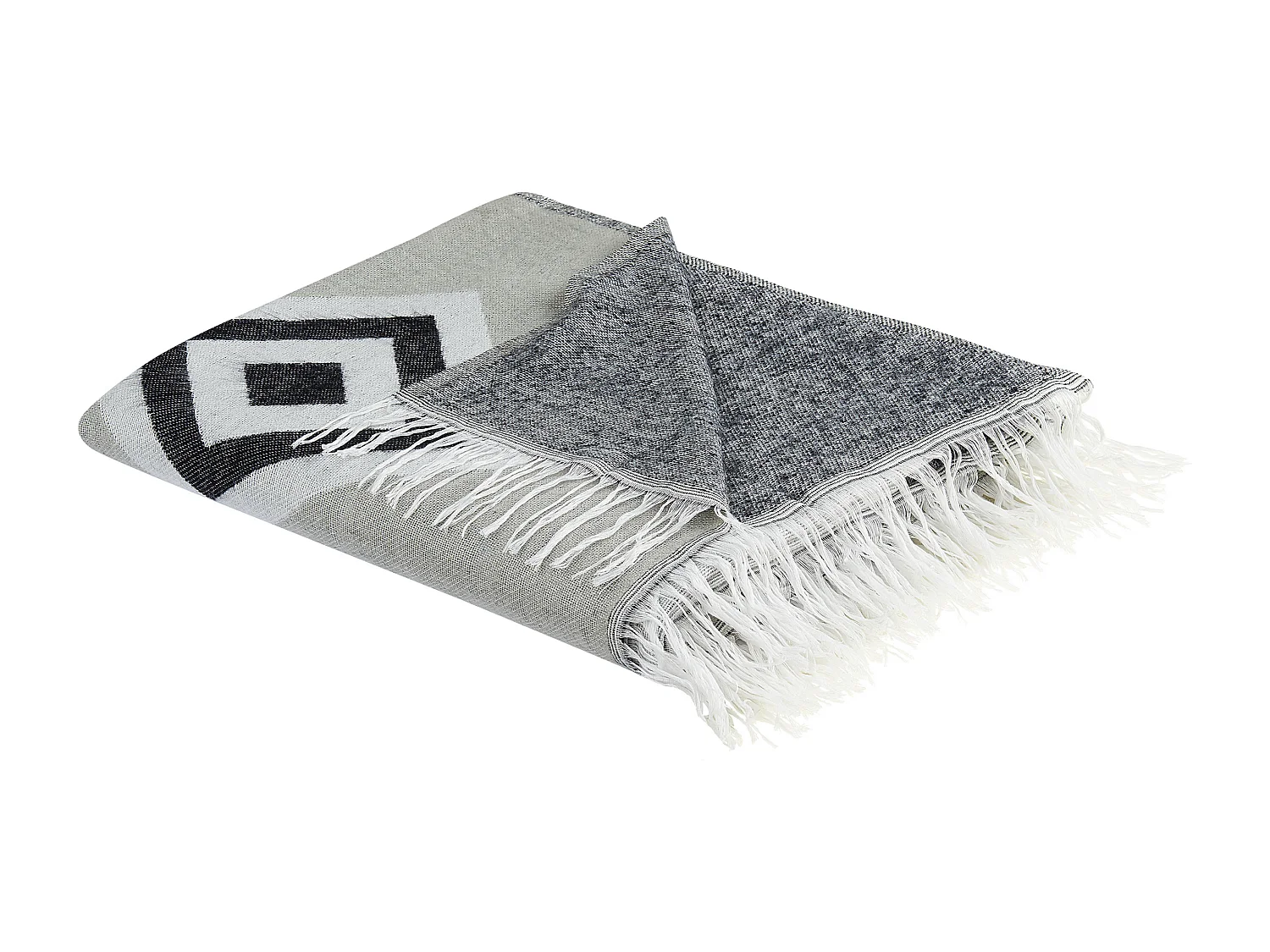 Kuscheldecke KATTIKE Stoff 130 x 170 cm Grau
