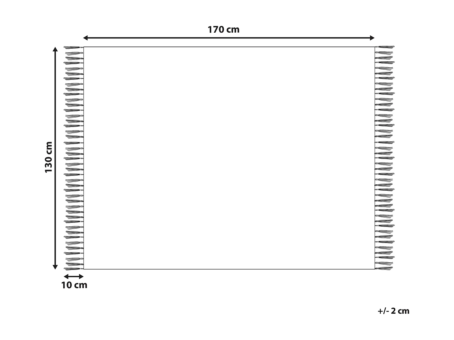 Couverture KATTIKE Tissu 130 x 170 cm Gris