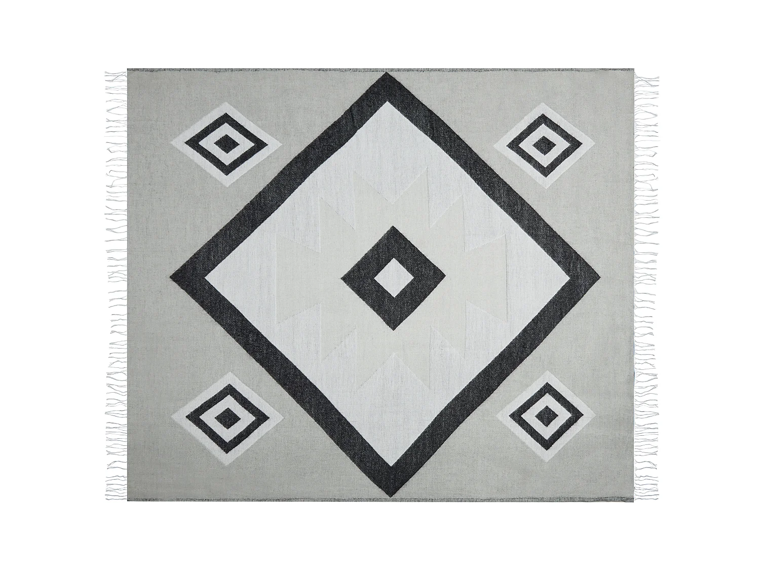 Plaid KATTIKE Stof 130 x 170 cm Grijs