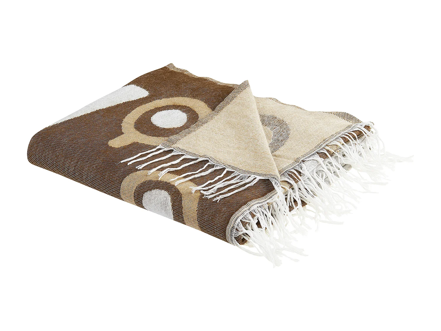 Plaid SIDDHA Stof 130 x 170 cm Bruin