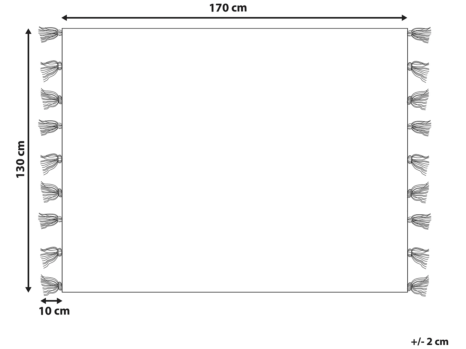 Coperta THAPREK Tessuto 130 x 170 cm Beige