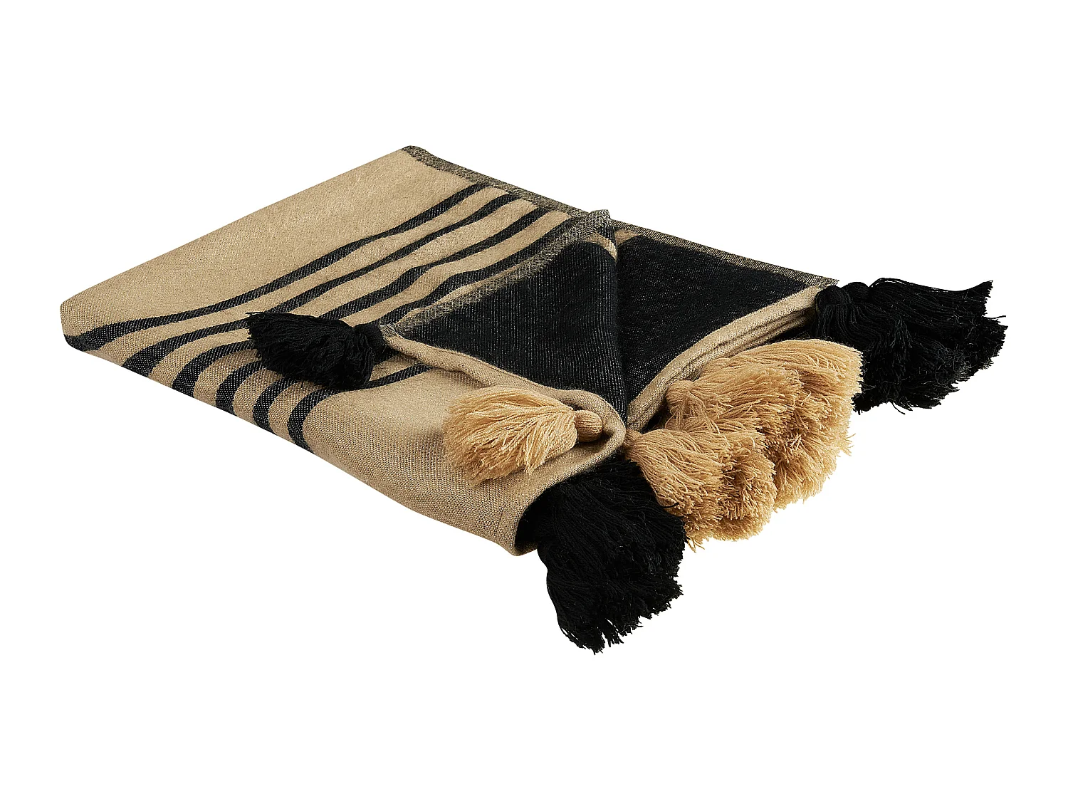 Plaid THAPREK Stof 130 x 170 cm Beige