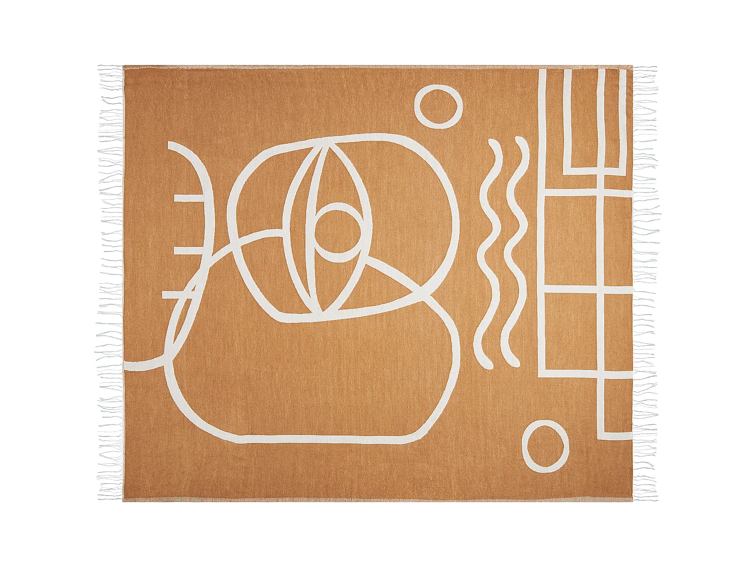 Plaid PALHI Stof 130 x 170 cm Oranje