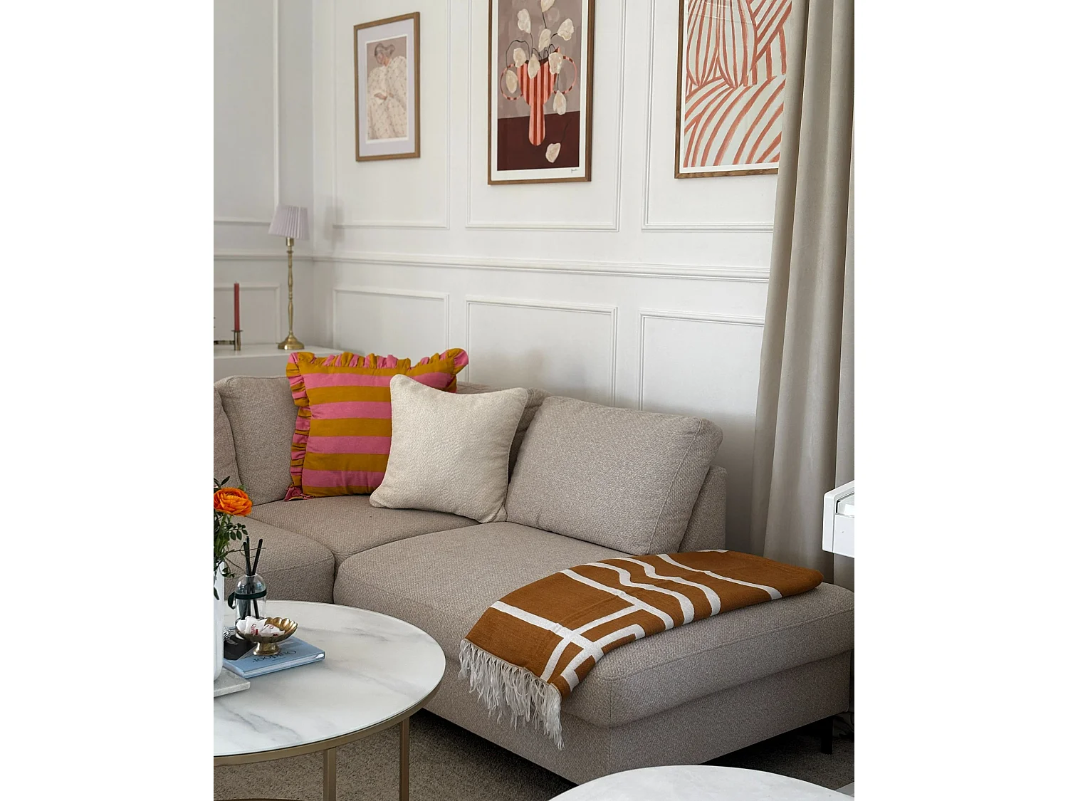 Plaid PALHI Stof 130 x 170 cm Oranje