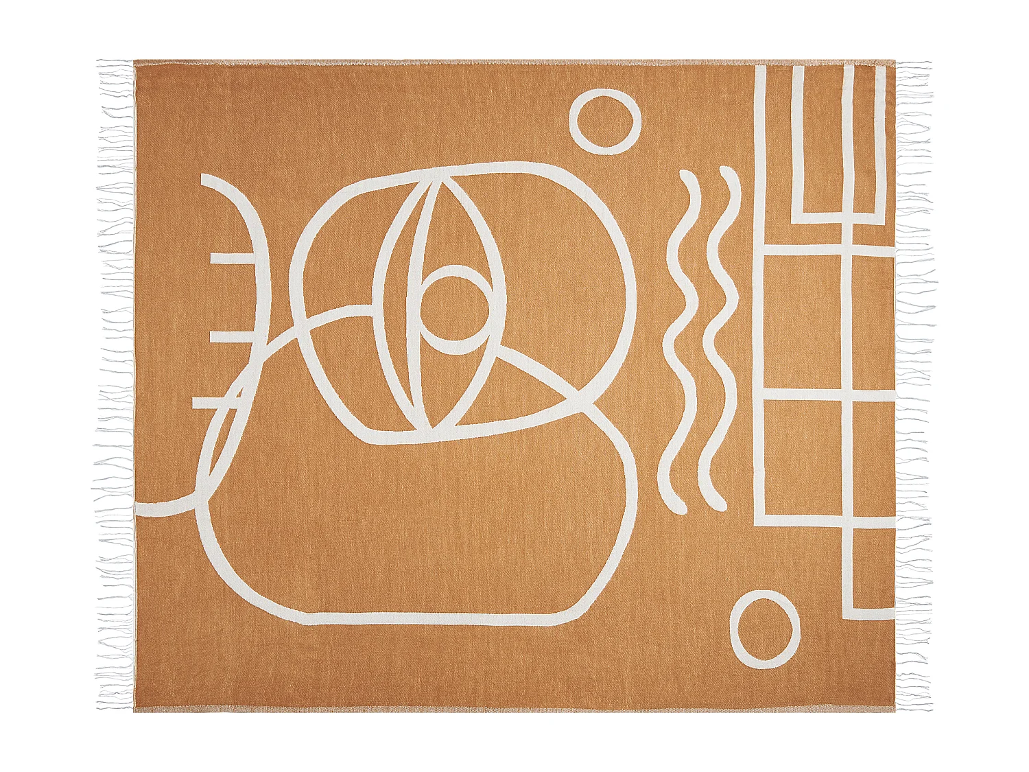 Manta PALHI Tecido 130 x 170 cm Laranja