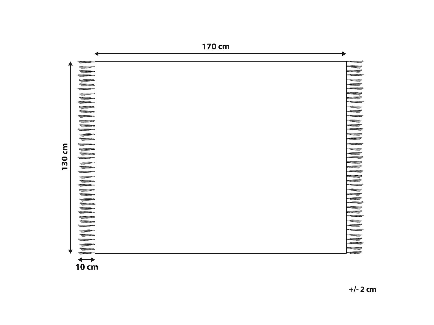 Coperta KUDIYA 130 x 170 cm Beige