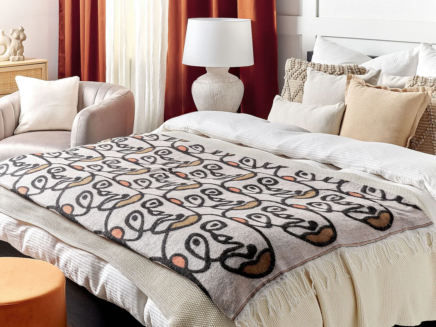 Plaid BARBOT 130 x 170 cm Multicolor