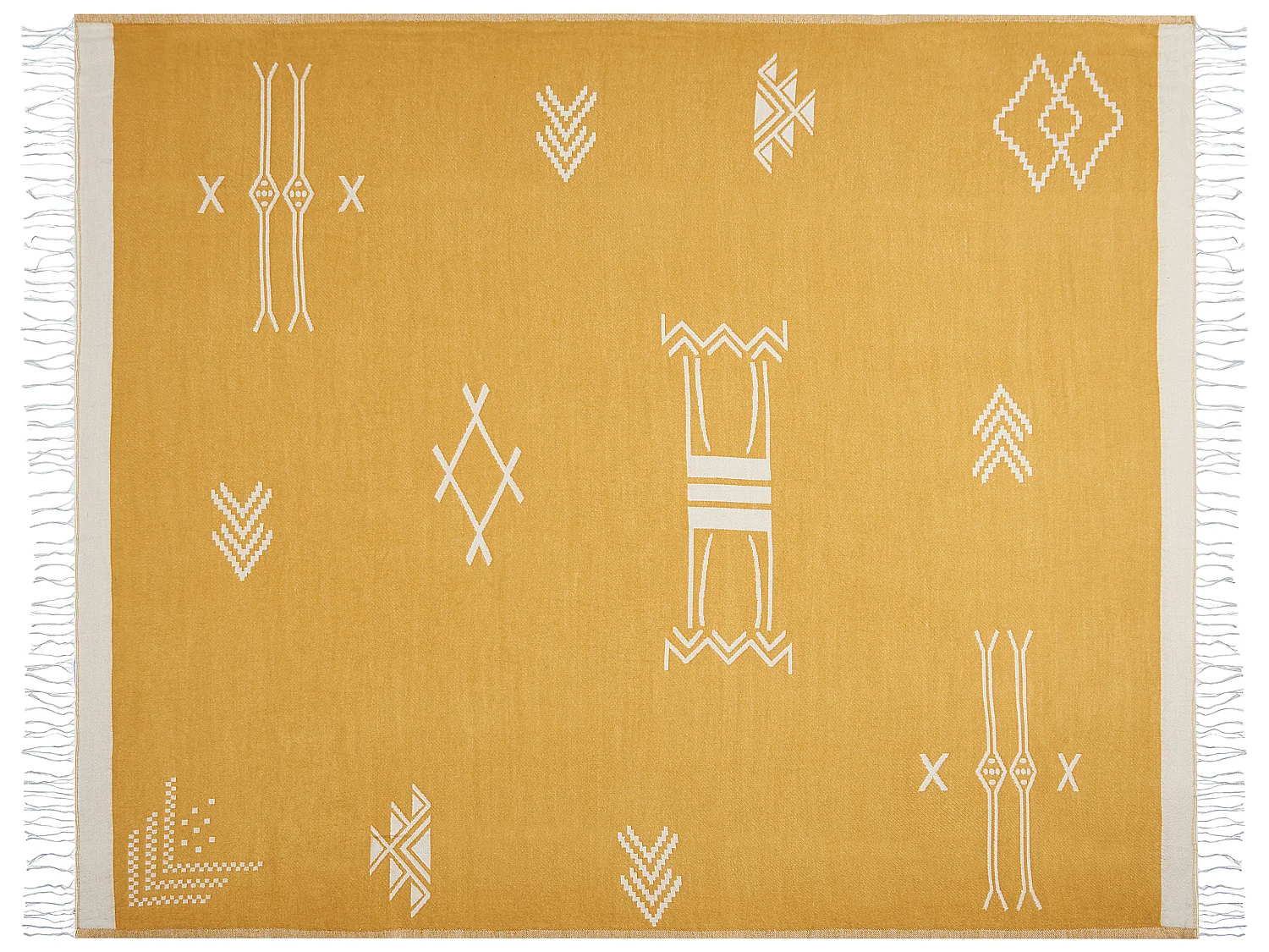 Plaid JALKINI 130 x 170 cm Geel