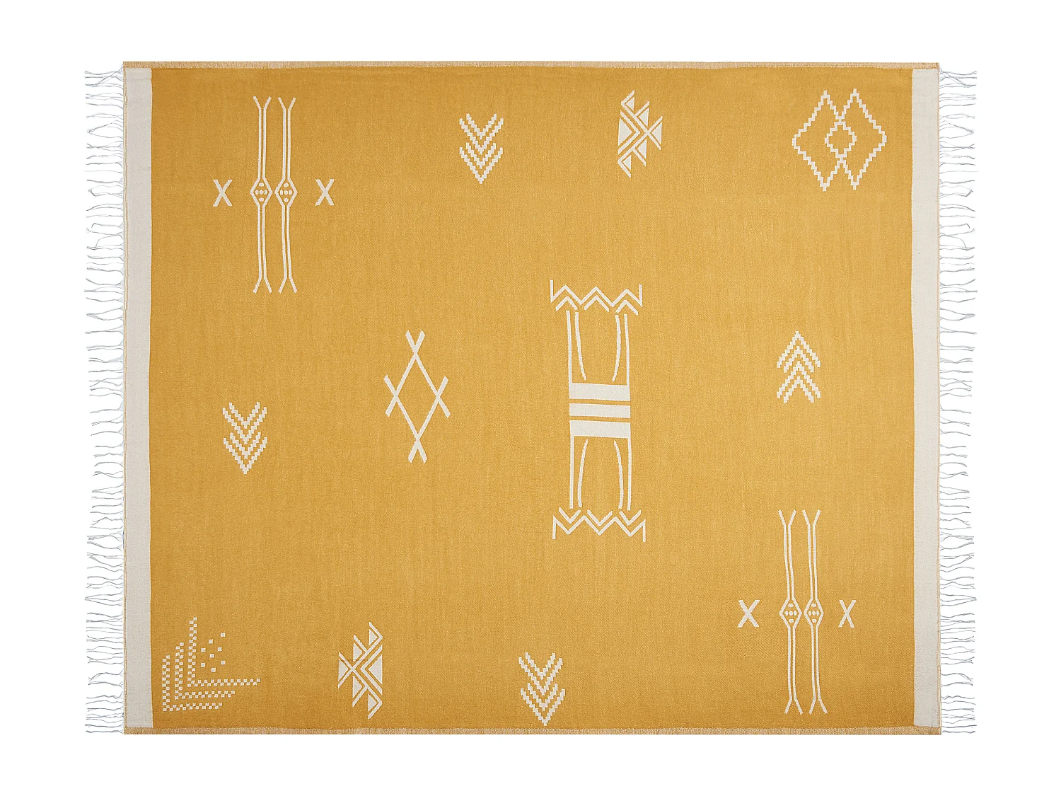 Plaid JALKINI 130 x 170 cm Geel