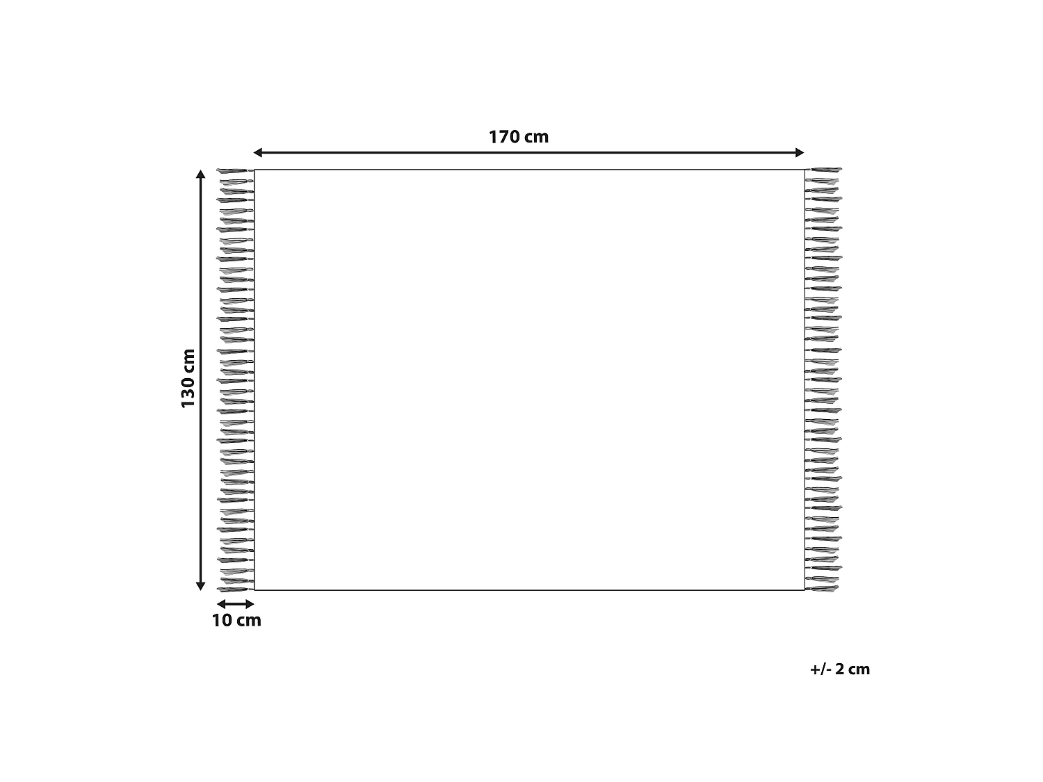 Couverture TARLAY Tissu 130 x 170 cm Bleu