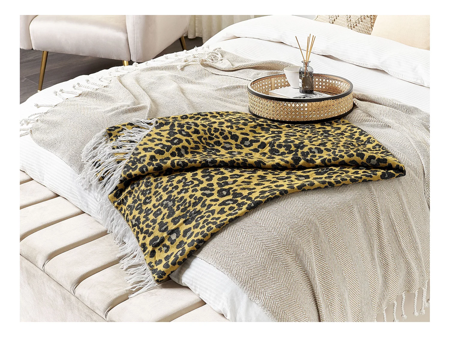 Plaid JAMUNE 130 x 170 cm Bruin