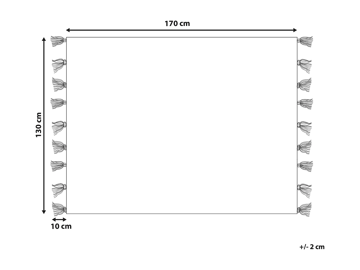 Koc THUMKI 130 x 170 cm Beżowy
