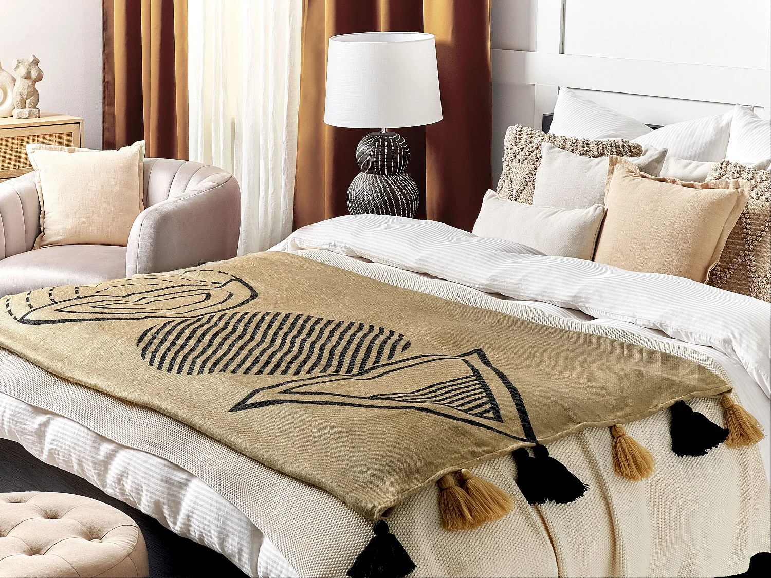 Coperta THUMKI Tessuto 130 x 170 cm Beige