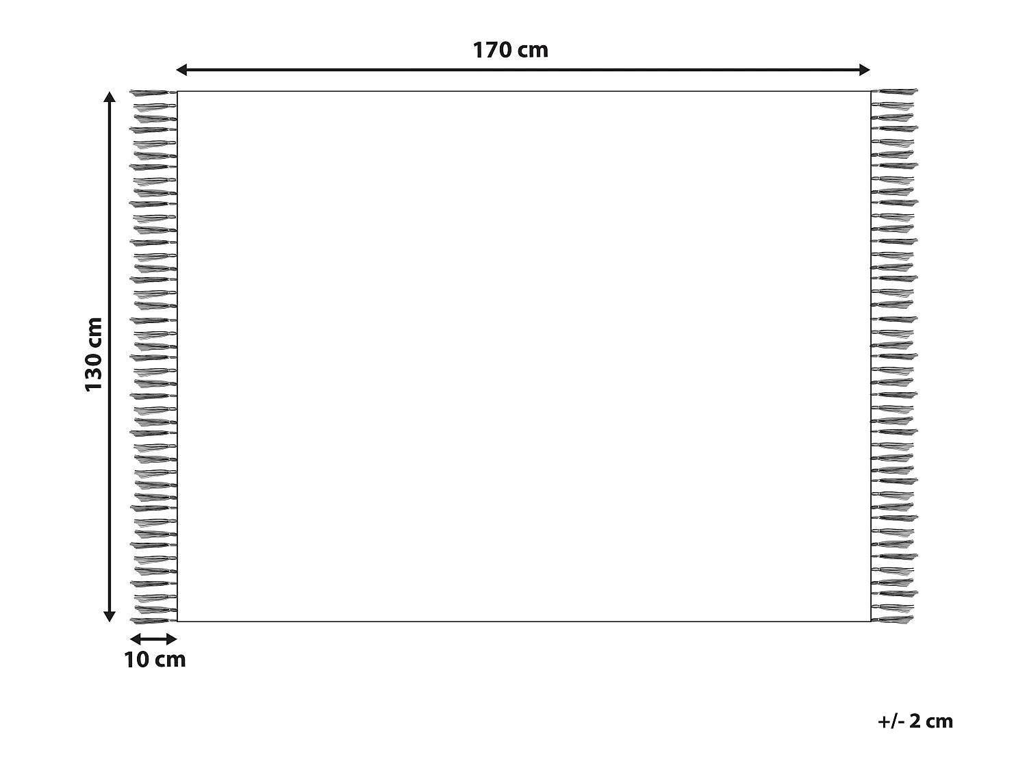 Plaid HAKUI 130 x 170 cm Blauw
