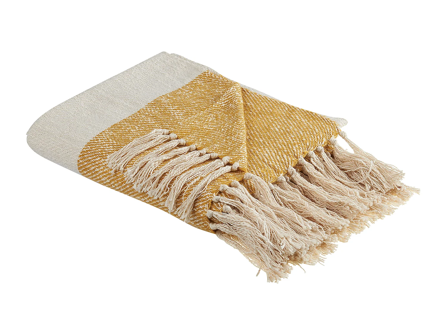 Couverture SALME Tissu 130 x 170 cm Beige