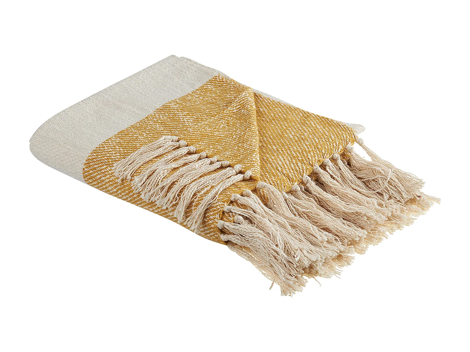 Couverture SALME Tissu 130 x 170 cm Beige