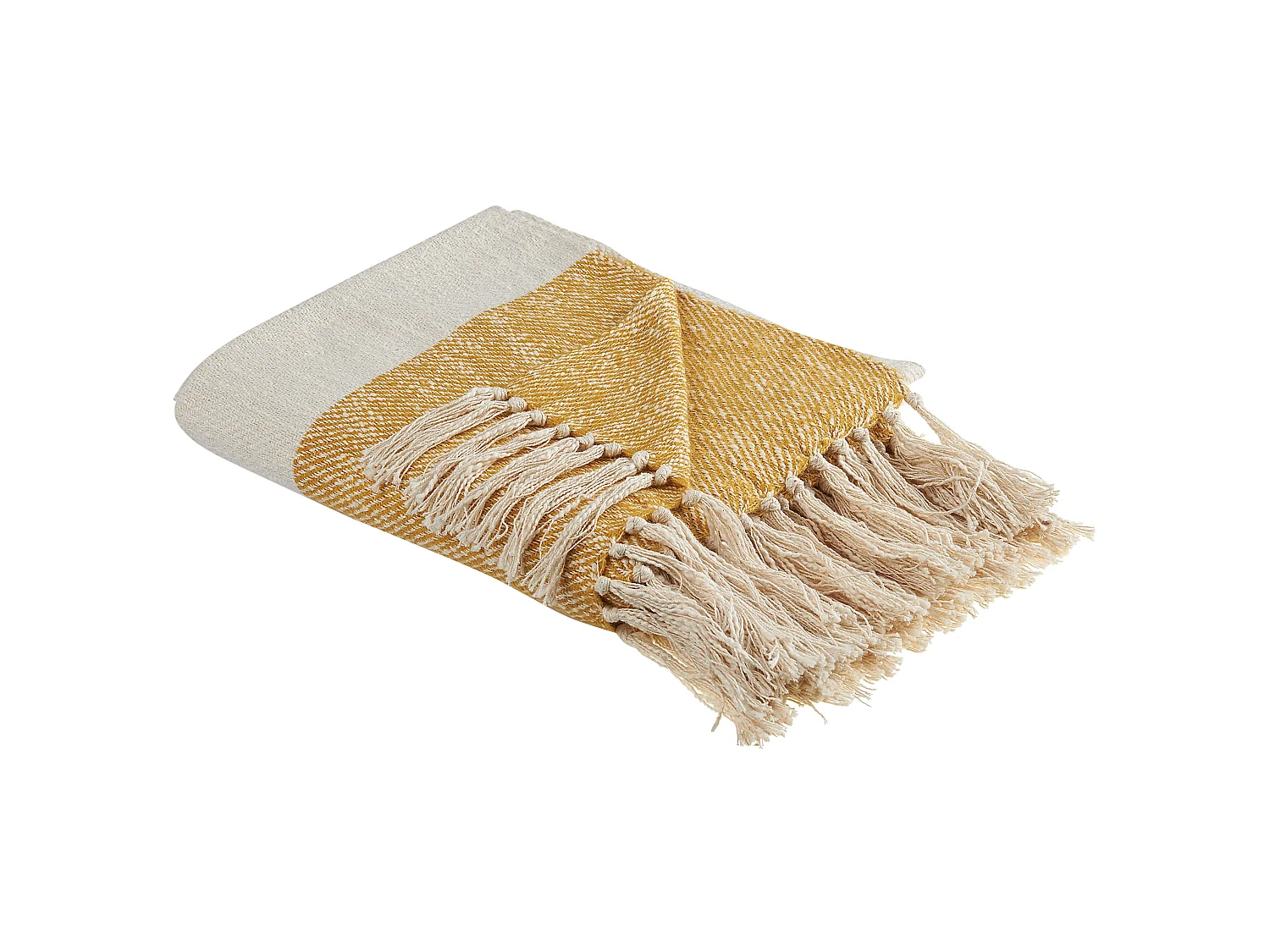 Blanket SALME Fabric 130 x 170 cm Beige