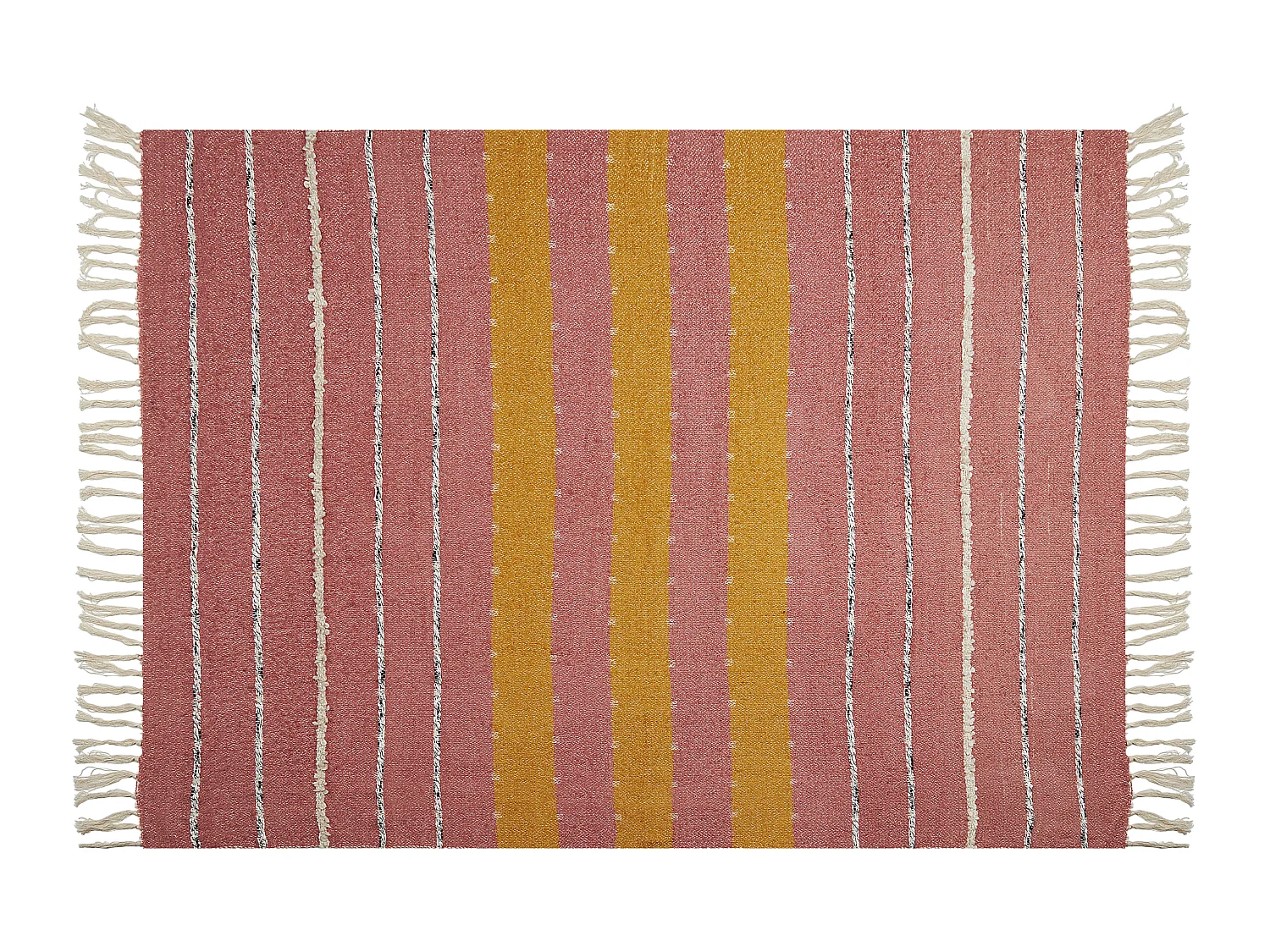 Coperta NAIKHU Cotone 130 x 170 cm Rosso chiaro