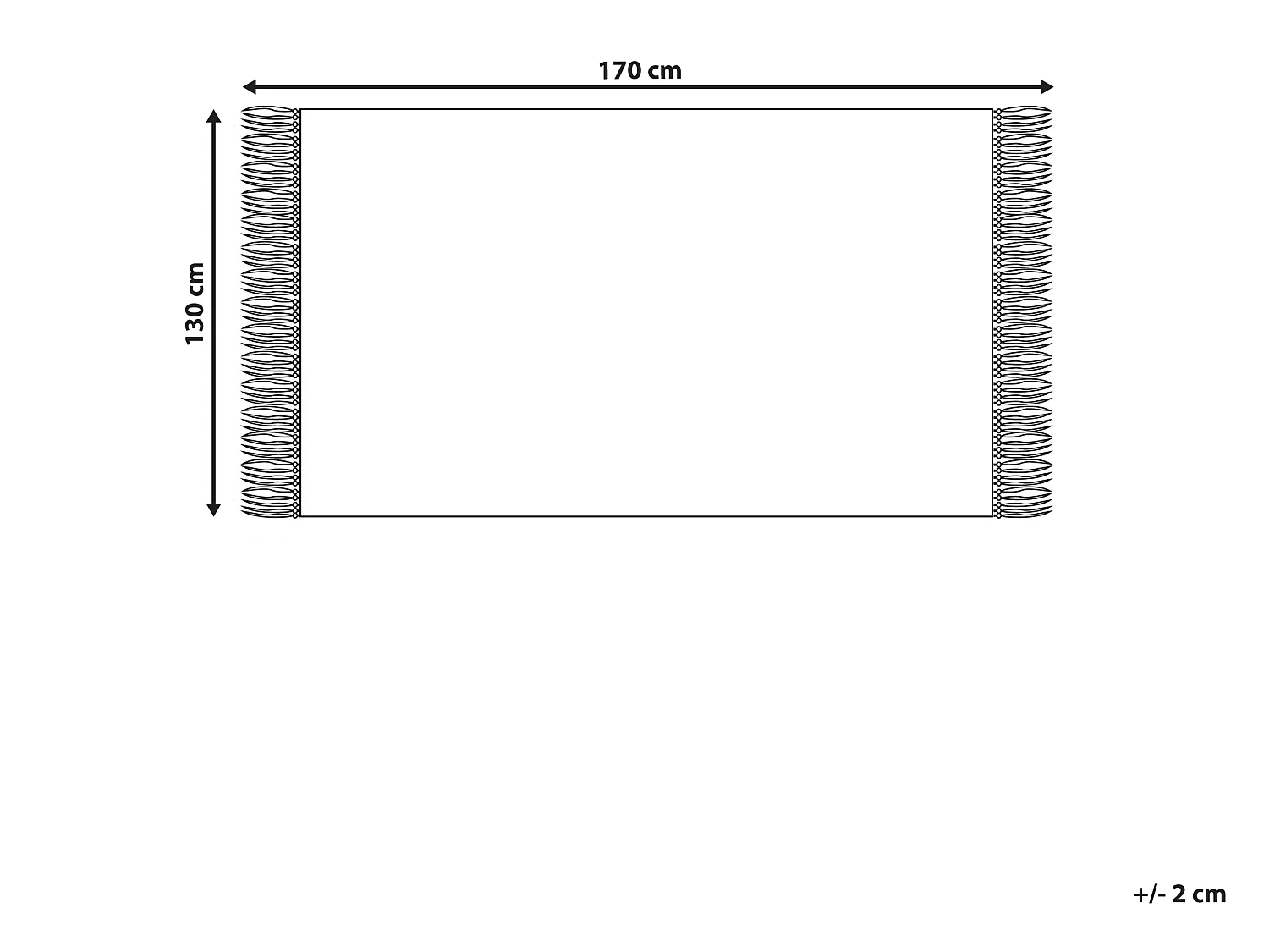 Plaid NAIKHU Katoen 130 x 170 cm Lichtrood