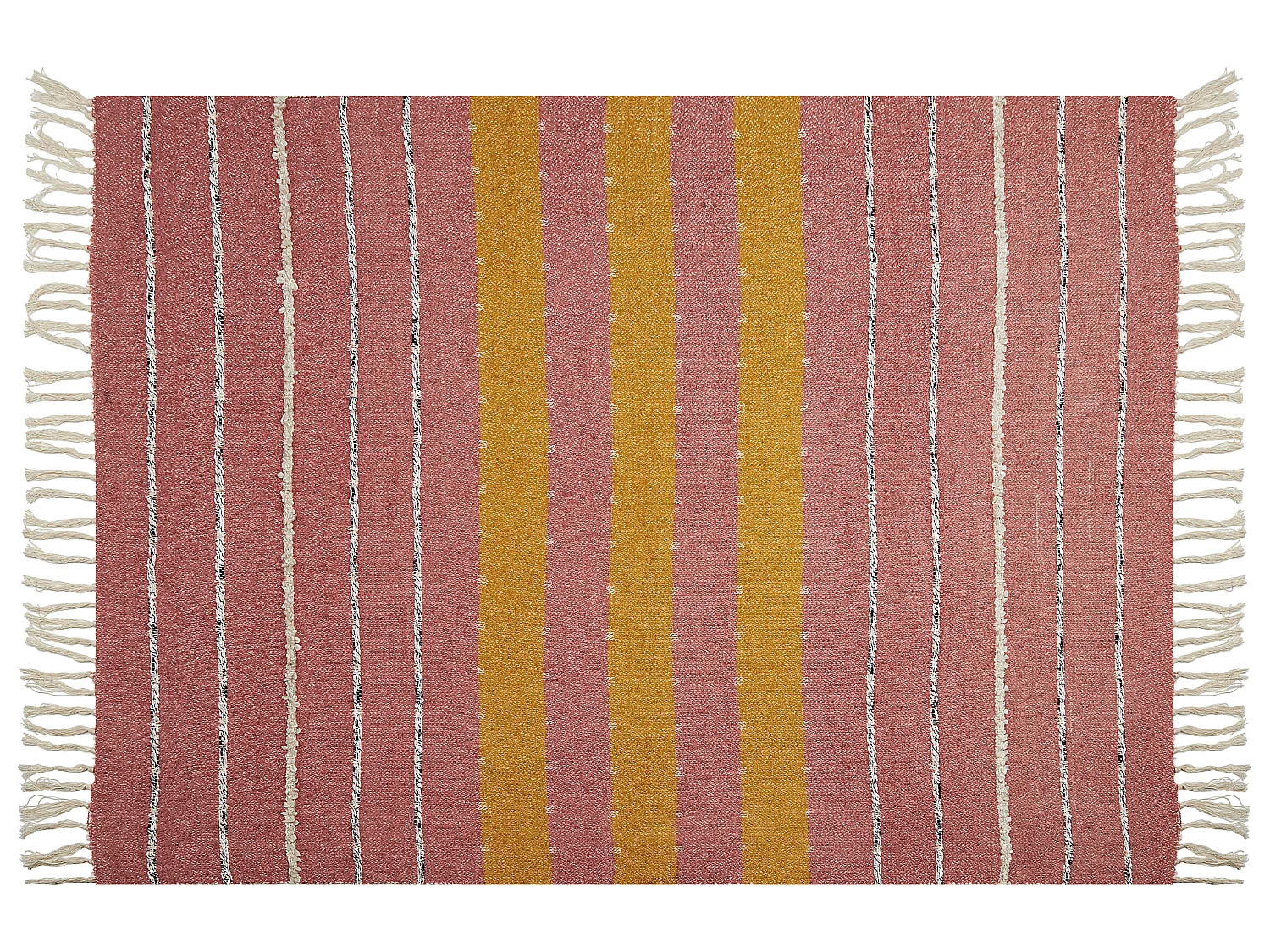 Plaid NAIKHU Katoen 130 x 170 cm Lichtrood