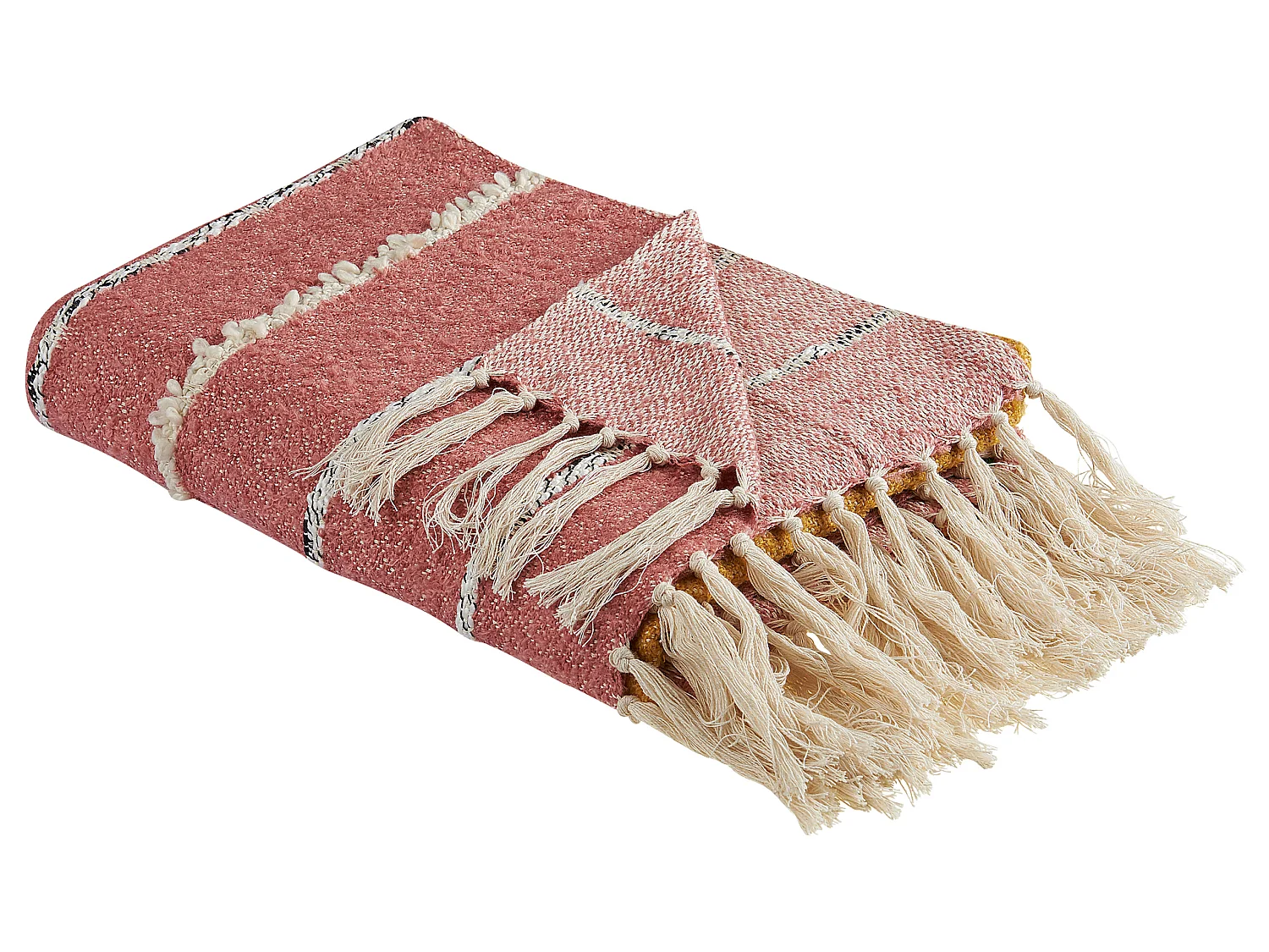 Couverture NAIKHU Coton 130 x 170 cm Rouge clair