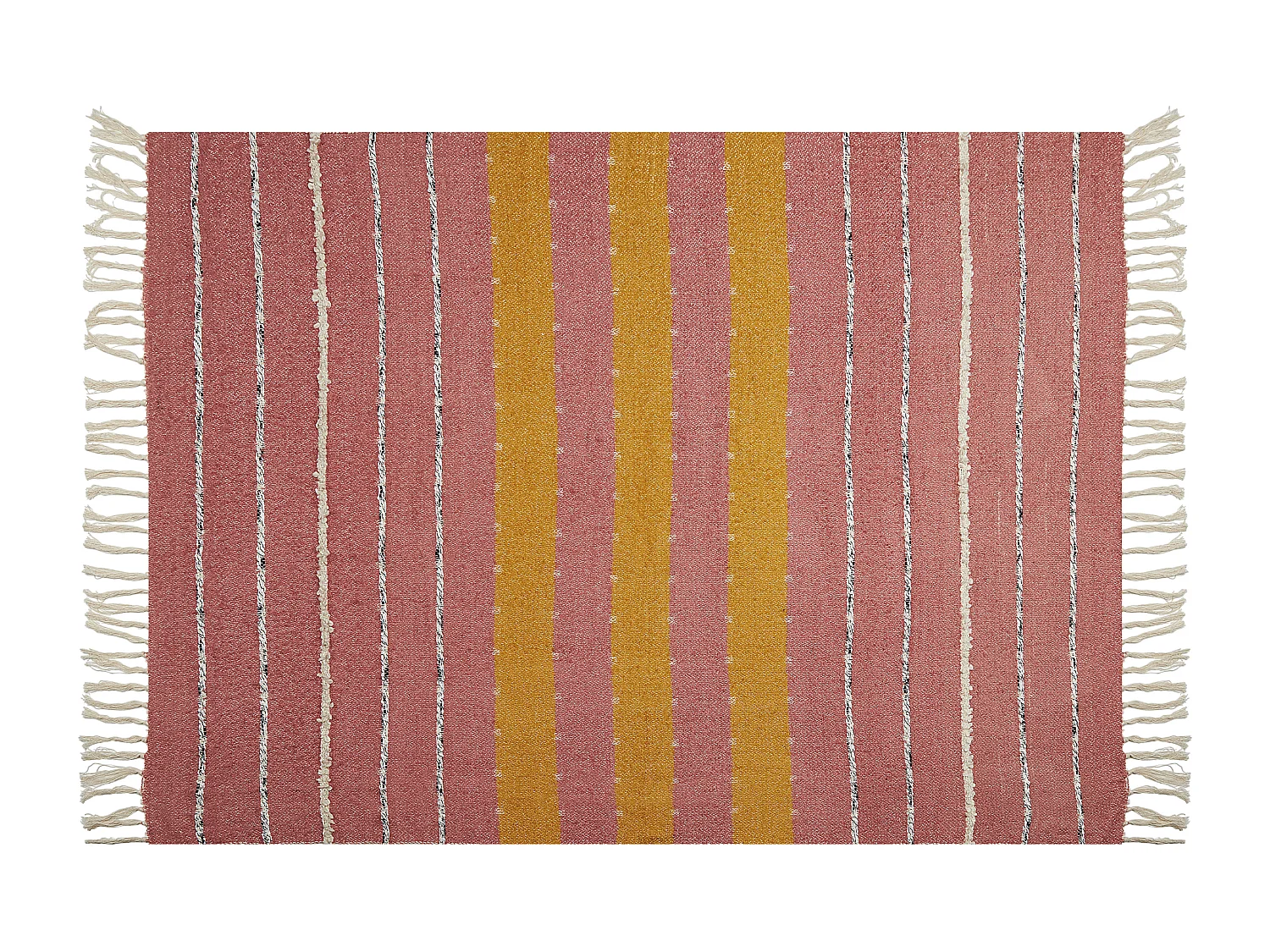 Plaid NAIKHU Katoen 130 x 170 cm Lichtrood