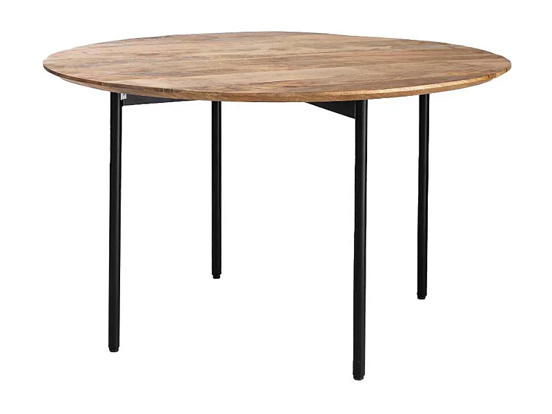 Table à manger ronde en bois de manguier Gloria